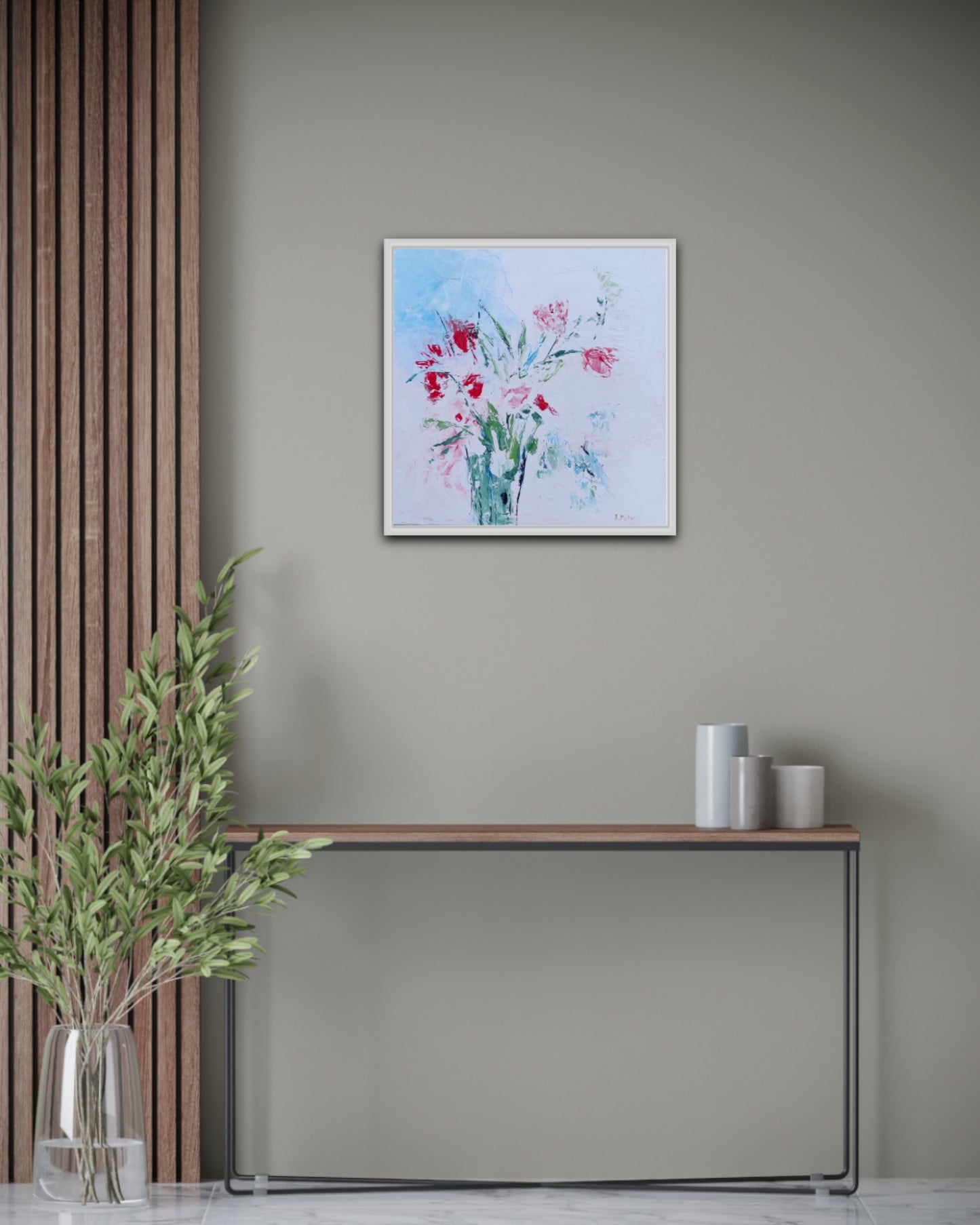 TOILE MODERNE FLEURS ADELINE METRO