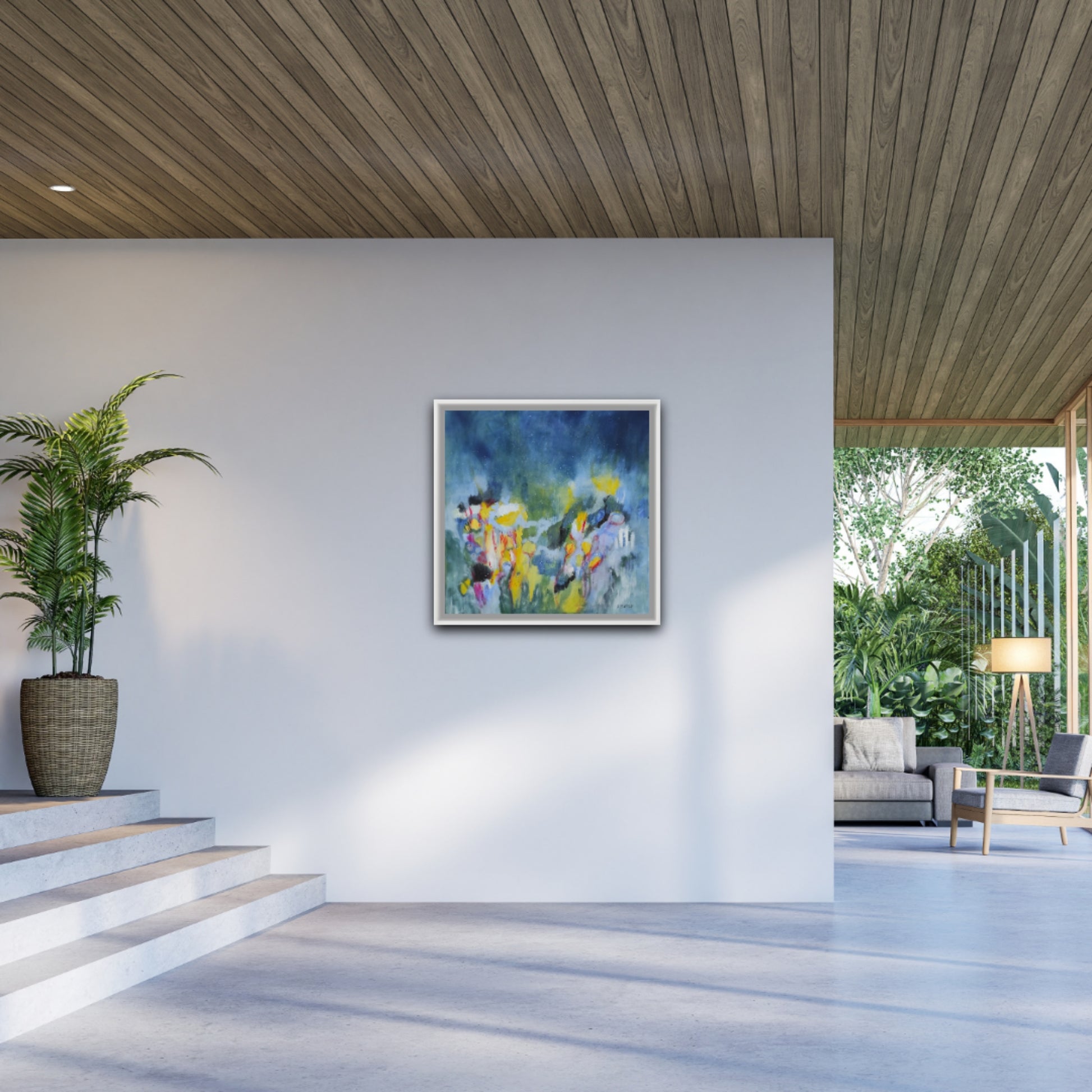 GRANDE TOILE COULEURS VIVE LES FLEURS ADELINE METRO