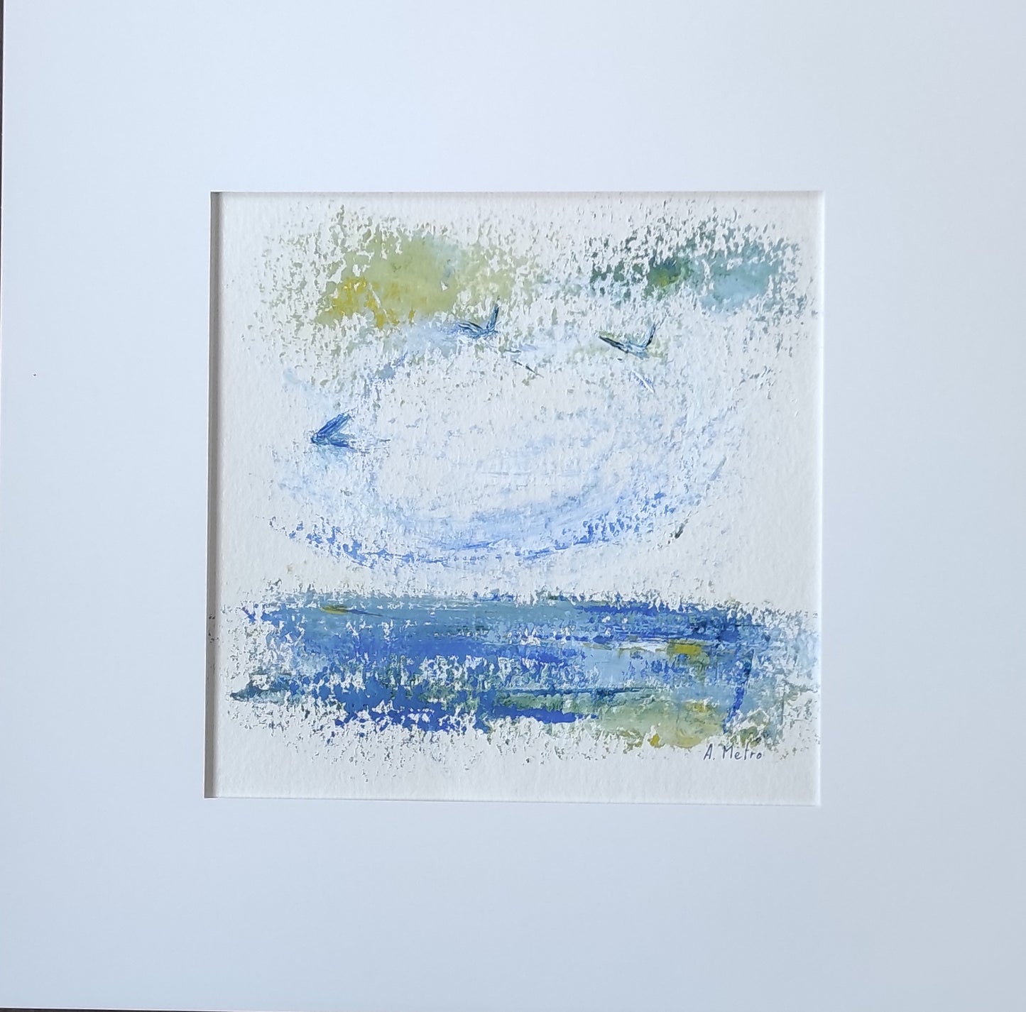 Œuvre encadrée : œuvre originale sur papier aquarelle.