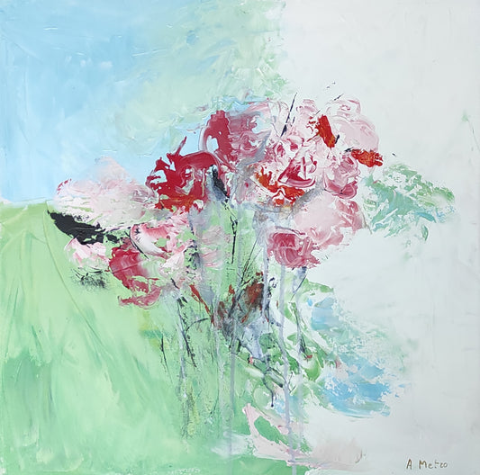 TOILE MODERNE DE FLEURS ADELINE METRO